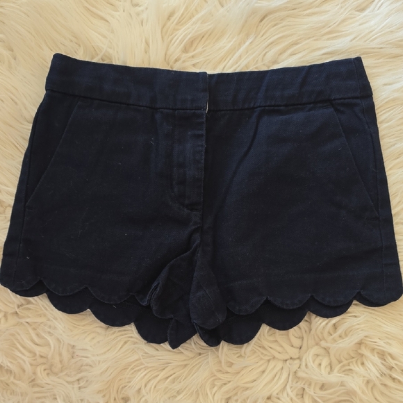 J. Crew Kids Navy Scalloped Shorts - Picture 1 of 4